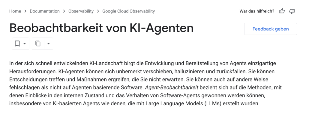 BigQuery- Monitoring für Data Agents mit Google Cloud Observability (Preview)