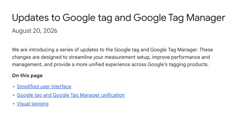 GTM - Vereinheitlichung von Google Tag und GTM wird ausgerollt